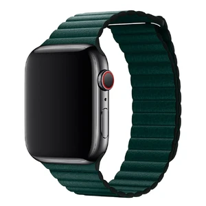 Ремешок Apple  Leather Loop Forest Green Large (MTH82) для Apple Watch Ultra 49mm | 45mm | 44mm | 42mm MTH82 - Фото 1