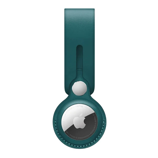 Кожаный брелок-петля Apple Leather Loop Forest Green (MM013) для AirTag