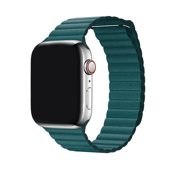 Ремешок Apple Leather Loop Peacock Large (MXPN2) для Apple Watch Ultra 49mm | 45mm | 44mm | 42mm