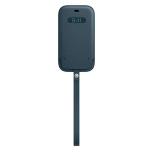 Шкіряний чохол-гаманець Apple Leather Sleeve with MagSafe Baltic Blue (MHMQ3) для iPhone 12 mini - Фото 3