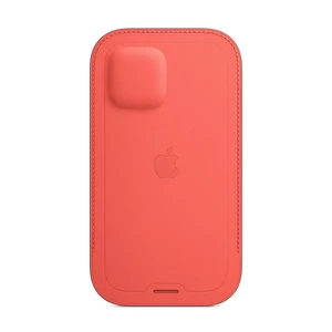 Кожаный чехол-бумажник Apple Leather Sleeve with MagSafe Pink Citrus (MHMN3) для iPhone 12 mini - Фото 2