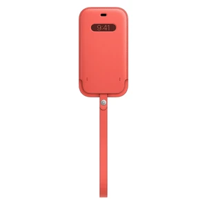 Кожаный чехол-бумажник Apple Leather Sleeve with MagSafe Pink Citrus (MHMN3) для iPhone 12 mini - Фото 3