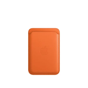 Чехол-бумажник Apple Leather Wallet MagSafe Orange (MPPY3) для iPhone 15 | 14 | 13 | 12 (с поддержкой Локатора) MPPY3 - Фото 1