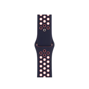 Ремешок Apple Nike Sport Band Blue Black | Bright Mango для Apple Watch 41mm | 40mm | 38mm Series  (MG3U3) - Фото 2