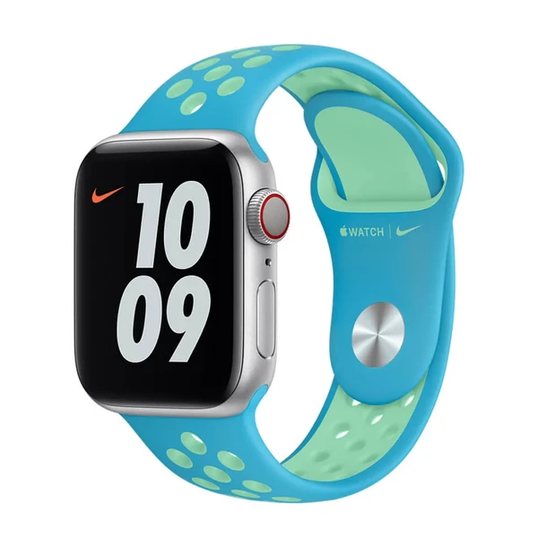 Ремешок Apple Nike Sport Band Chlorine Blue | Green Glow (MJ6H3) для Apple Watch 41mm | 40mm | 38mm Series
