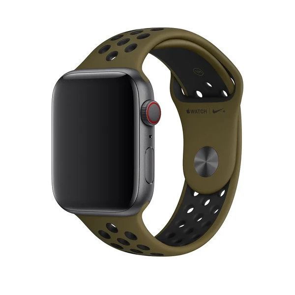 Ремешок Apple Nike Sport Band Olive Flak | Black (MTP42) для Apple Watch Ultra 49mm | 45mm | 44mm | 42mm