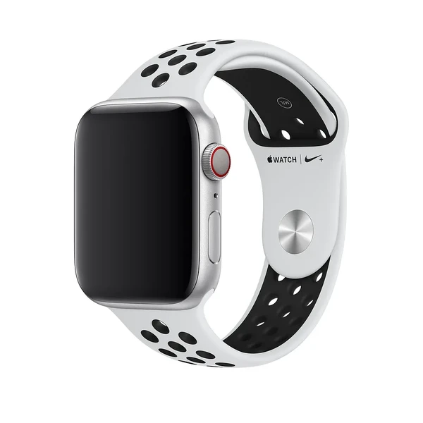 Ремешок Apple Nike Sport Band Pure Platinum | Black (MTMY2)  для Apple Watch  Ultra 49mm | 45mm | 44mm | 42mm