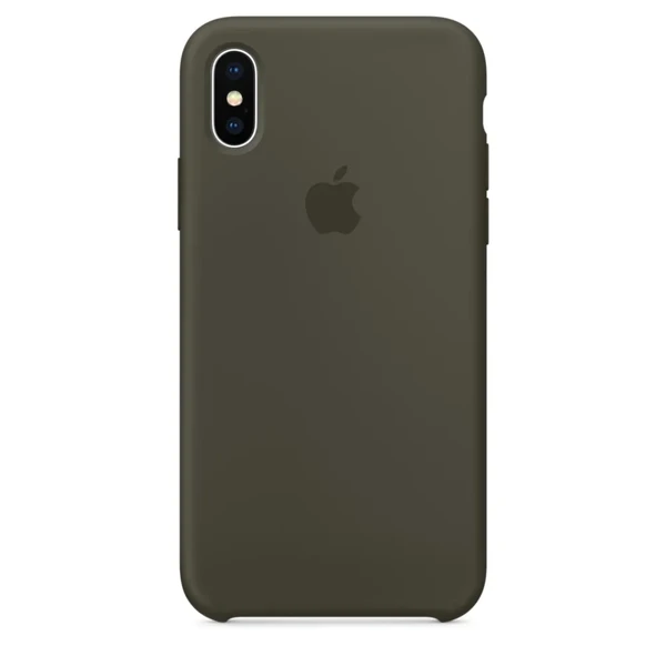 Силиконовый чехол Apple Silicone Case Dark Olive (MR522) для iPhone X