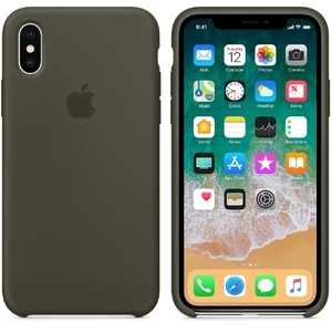 Силиконовый чехол Apple Silicone Case Dark Olive (MR522) для iPhone X - Фото 2