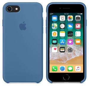 Силиконовый чехол Apple Silicone Case Denim Blue (MRFR2) для iPhone SE 3 | SE 2 | 8 | 7 - Фото 3