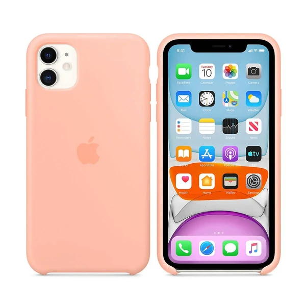 Силіконовий чохол Apple Silicone Case Grapefruit (MXYX2) для iPhone 11