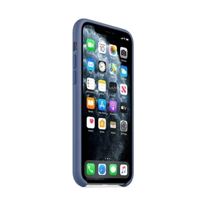 Силиконовый чехол Apple Silicone Case Linen Blue (MY122) для iPhone 11 Pro Max - Фото 2