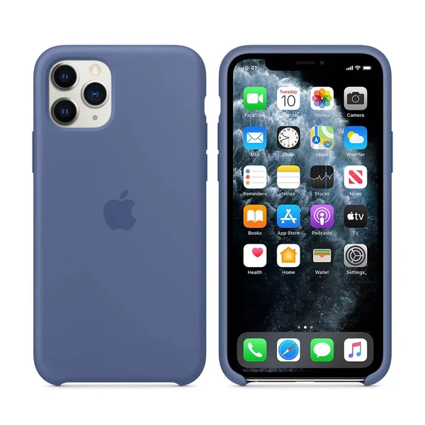 Силиконовый чехол Apple Silicone Case Linen Blue (MY172) для iPhone 11 Pro в Хмельницком