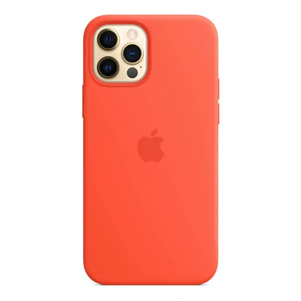 Силіконовий чохол Apple Silicone Case MagSafe Electric Orange (MKTX3) для iPhone 12 Pro Max в Ужгороді