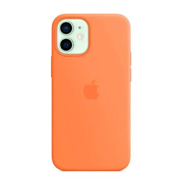 Силіконовий чохол Apple Silicone Case MagSafe Kumquat (MHKN3) для iPhone 12 mini