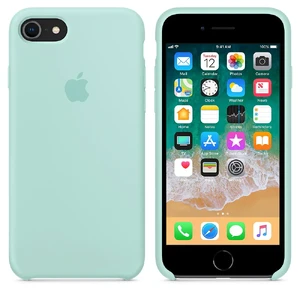 Силиконовый чехол Apple Silicone Marine Green (MRR72) для iPhone SE 3 | SE 2 | 8 | 7 - Фото 4