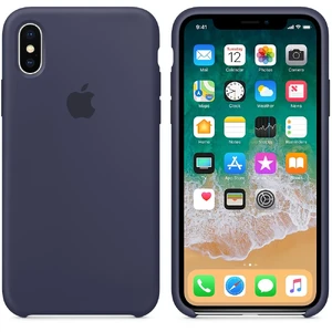 Силиконовый чехол Apple Silicone Case Midnight Blue (MQT32) для iPhone X - Фото 2