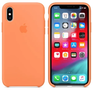 Силиконовый чехол Apple Silicone Case Papaya (MVF22) для iPhone XS | X - Фото 3