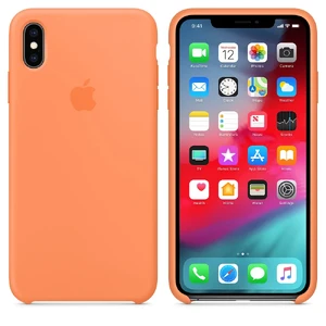 Силиконовый чехол Apple Silicone Case Papaya (MVF72) для iPhone XS Max - Фото 4