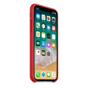 Силиконовый чехол Apple Silicone Case (PRODUCT) RED (MQT52) для iPhone X - Фото 4