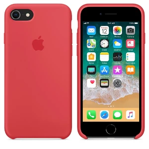 Силиконовый чехол Apple Silicone Case Red Raspberry (MRFQ2) для iPhone SE 3 | SE 2 | 8 | 7 - Фото 3