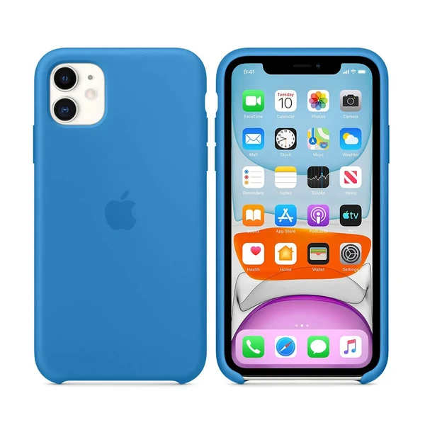 Силіконовий чохол Apple Silicone Case Surf Blue (MXYY2) для iPhone 11