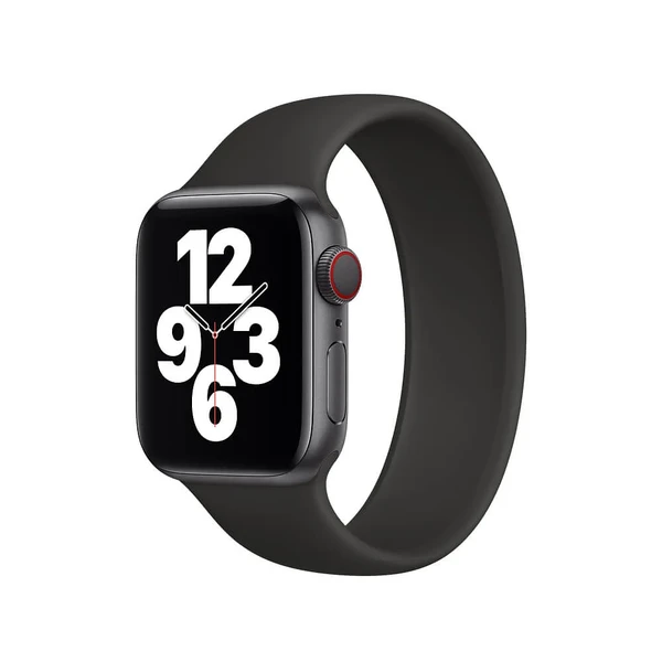 Силиконовый монобраслет Apple Solo Loop Black для Apple Watch 41mm | 40mm | 38mm (MYNH2) Размер 6 в Тернополе