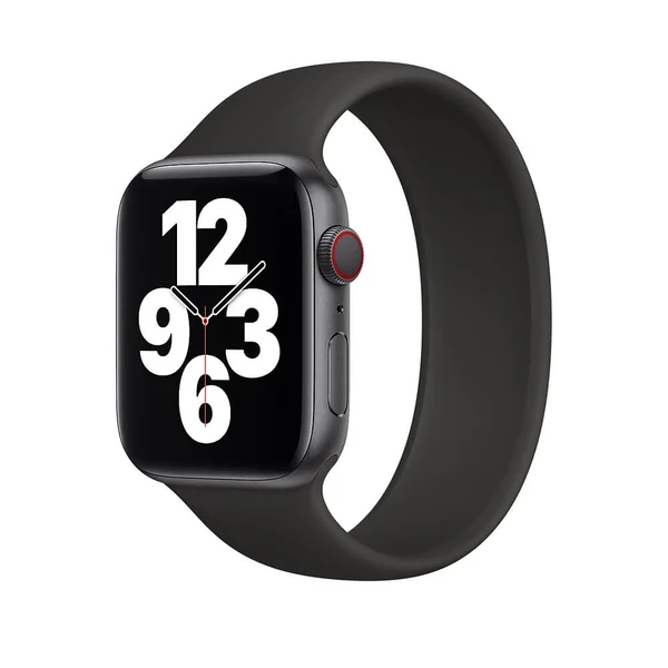 Силиконовый монобраслет Apple Solo Loop Black для Apple Watch Ultra 49mm | 45mm | 44mm | 42mm (MYT22) Размер 6 в Тернополе
