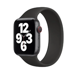 Силіконовий монобраслет Apple Solo Loop Black для Apple Watch Ultra 49mm | 45mm | 44mm | 42mm (MYT82) Розмір 12 MYT82 - Фото 1
