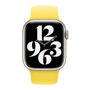 Силиконовый монобраслет Apple Solo Loop Canary Yellow для Apple Watch 41mm | 40mm | 38mm (MQUR3) Размер 4 - Фото 2