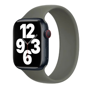 Силіконовий монобраслет Apple Solo Loop Olive для Apple Watch Ultra 49mm | 45mm | 44mm | 42mm (MQWD3) Розмір 9 MQWD3 - Фото 1