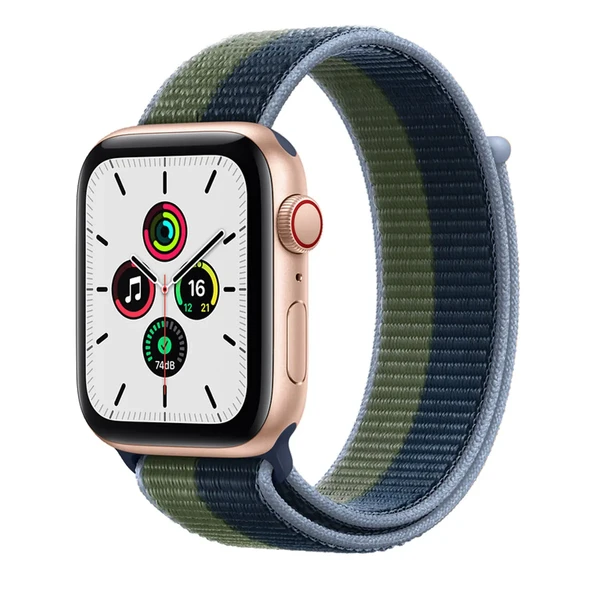 Ремешок Apple Sport Loop Abyss Blue | Moss Green (ML313) для Apple Watch Ultra 49mm | 45mm | 44mm | 42mm Series