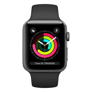 Смарт-годинник Apple Watch Series 3 38mm GPS Space Gray Aluminum Case Black Sport Band (MTF02) - Фото 2