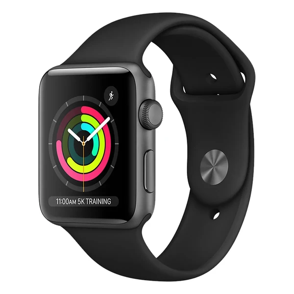 Смарт-годинник Apple Watch Series 3 42mm GPS Space Gray Aluminum Case Black Sport Band (MTF32)