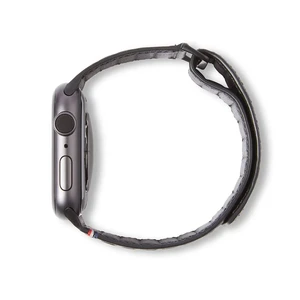 Чорний шкіряний ремінець для Apple Watch  Ultra 49mm | 45mm | 44mm | 42mm Decoded Traction Strap - Фото 3