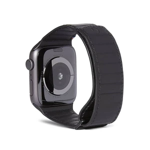 Чорний шкіряний ремінець для Apple Watch  Ultra 49mm | 45mm | 44mm | 42mm Decoded Traction Strap - Фото 2