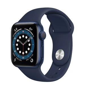 Смарт-часы Apple Watch Series 6 GPS, 40mm Blue Aluminum Case with Deep Navy Sport Band (MG143UL/A) Официальный UA MG143UL/A - Фото 1