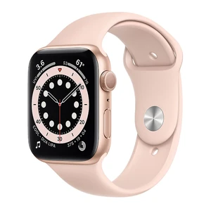 Смарт-годинник Apple Watch Series 6 GPS, 44mm Gold Aluminum Case with Pink Sand Sport Band (M00E3UL/A) Офіційний UA M00E3UL/A - Фото 1