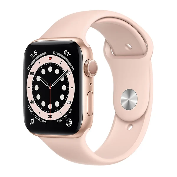 Смарт-годинник Apple Watch Series 6 GPS, 44mm Gold Aluminum Case with Pink Sand Sport Band (M00E3UL/A) Офіційний UA