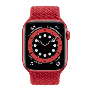 Смарт-годинник Apple Watch Series 6 GPS, 44mm Red Aluminum Case with Red Braided Solo Loop (M02H3) - Фото 2