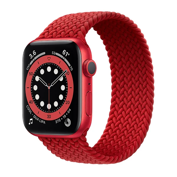 Смарт-часы Apple Watch Series 6 GPS, 44mm Red Aluminum Case with Red Braided Solo Loop (M02H3) в Кропивницком