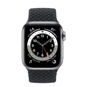 Смарт-часы Apple Watch Series 6 GPS + Cellular, 40mm Silver Stainless Steel Case with Charcoal Braided Solo Loop (M0DC3 | M0DV3) - Фото 2
