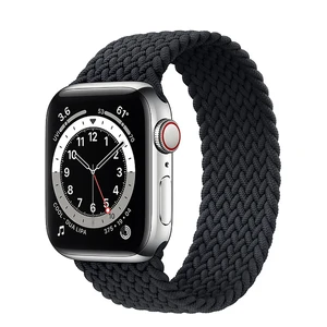 Смарт-часы Apple Watch Series 6 GPS + Cellular, 40mm Silver Stainless Steel Case with Charcoal Braided Solo Loop (M0DC3 | M0DV3) M0DC3 | M0DV3 - Фото 1