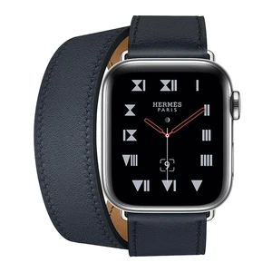 Смарт-часы Apple Watch Hermes Series 4 40mm GPS+LTE Stainless Steel Case Blue Indigo Swift Leather Double Tour (MU6Q2) - Фото 2