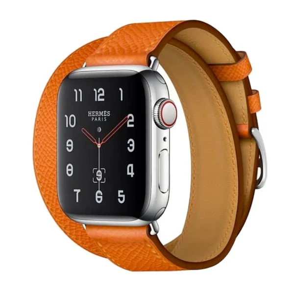 Смарт-годинник Apple Watch Hermes Series 4 40mm GPS + LTE Stainless Steel Case Feu Epsom Leather Double Tour (H077069CJ9J)