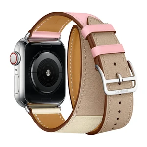 Смарт-часы Apple Watch Hermes Series 4 40mm GPS+LTE Stainless Steel Case Rose Sakura | Craie | Argile Swift Double Tour (H078731CJAE) - Фото 3