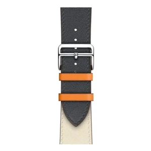 Смарт-годинник Apple Watch Hermes Series 4 44mm GPS + LTE Stainless Steel Case Indigo | Craie | Orange Swift | Single Tour (MU6X2)