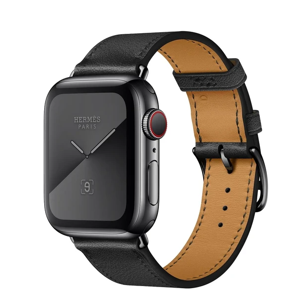 Смарт-годинник Apple Watch Hermès Series 5 40 mm Space Black Stainless Steel Case with Single Tour (MWWY2) у Броварах