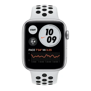Смарт-часы Apple Watch Nike Series 6 GPS, 44mm Silver Aluminum Case with Pure Platinum | Black Nike Sport Band (MG293UL/A) Официальный UA - Фото 2