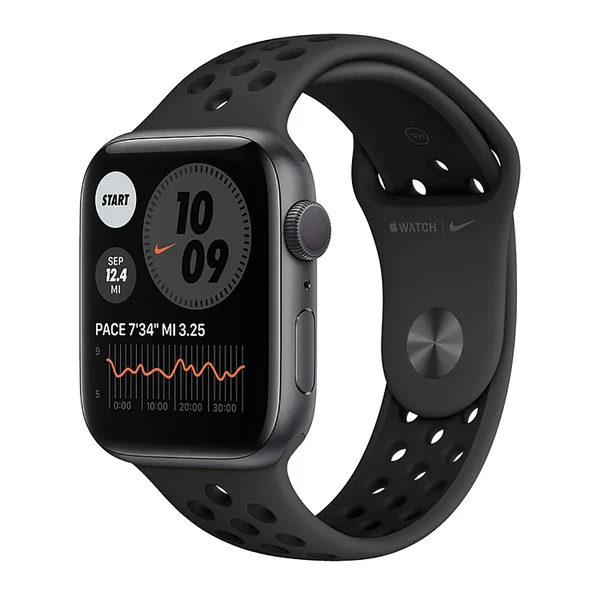 Смарт-годинник Apple Watch Nike Series 6 GPS, 44mm Space Gray Aluminum Case with Anthracite | Black Nike Sport Band (MG173UL/A) Офіційний UA